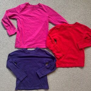 Primary Kids Long Sleeve Shirt Set - Red, Pink, and Purple